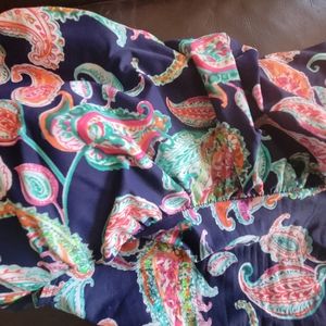 Talbots bathing suit, paisley, navy, miracle suit